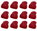 Top Headwear Solid Winter Long Beanie - 12 Piece Wholesale