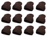 Top Headwear Solid Winter Long Beanie - 12 Piece Wholesale