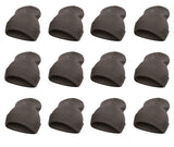 Top Headwear Solid Winter Long Beanie - 12 Piece Wholesale