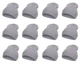 Top Headwear Solid Winter Long Beanie - 12 Piece Wholesale