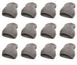 Top Headwear Solid Winter Long Beanie - 12 Piece Wholesale