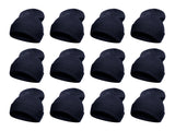 Top Headwear Solid Winter Long Beanie - 12 Piece Wholesale