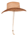 Womens Outback Tea Stained Raffia Straw Cowboy Hat