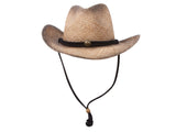 Womens Outback Tea Stained Raffia Straw Cowboy Hat