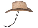 Womens Outback Tea Stained Raffia Straw Cowboy Hat