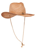 Womens Outback Tea Stained Raffia Straw Cowboy Hat