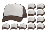 Top Headwear 12 Pack Trucker Hat Bulk - Dozen Plain Blank Hats