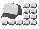 Top Headwear 12 Pack Trucker Hat Bulk - Dozen Plain Blank Hats