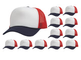 Top Headwear 12 Pack Trucker Hat Bulk - Dozen Plain Blank Hats