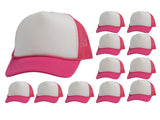 Top Headwear 12 Pack Trucker Hat Bulk - Dozen Plain Blank Hats