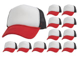 Top Headwear 12 Pack Trucker Hat Bulk - Dozen Plain Blank Hats