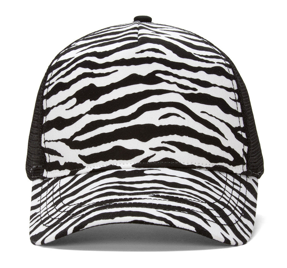 Topheadwear Animal Print Fashion Trucker Cap - Brown Cheetah Print